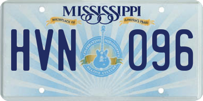 MS license plate HVN096