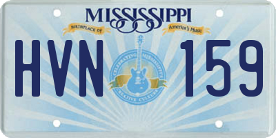 MS license plate HVN159