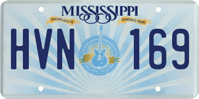 MS license plate HVN169