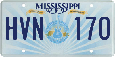 MS license plate HVN170