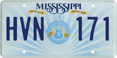 MS license plate HVN171
