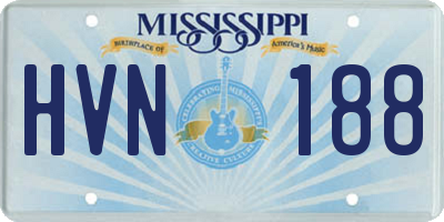 MS license plate HVN188