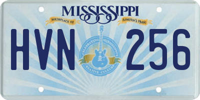 MS license plate HVN256