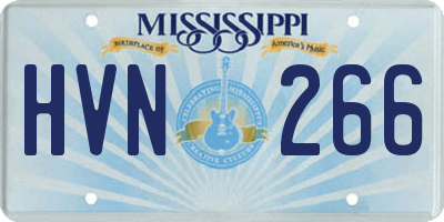MS license plate HVN266
