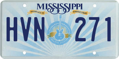 MS license plate HVN271