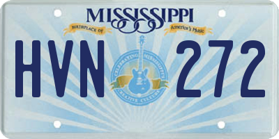 MS license plate HVN272