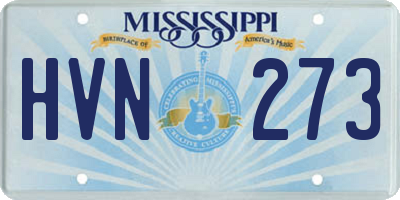MS license plate HVN273