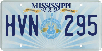 MS license plate HVN295