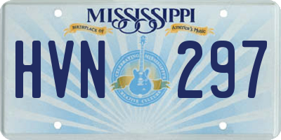 MS license plate HVN297