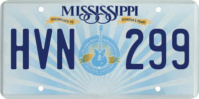 MS license plate HVN299