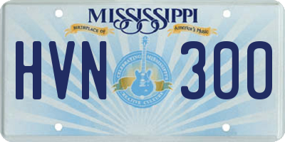 MS license plate HVN300