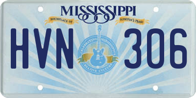 MS license plate HVN306