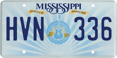 MS license plate HVN336
