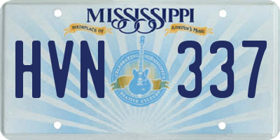 MS license plate HVN337