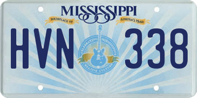 MS license plate HVN338