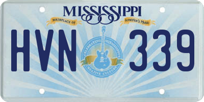 MS license plate HVN339