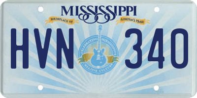 MS license plate HVN340