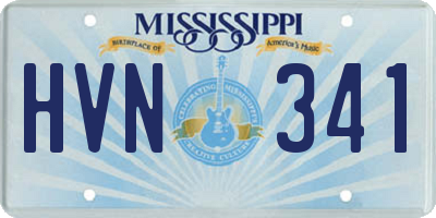 MS license plate HVN341