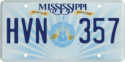 MS license plate HVN357