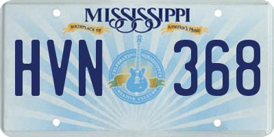 MS license plate HVN368