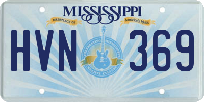 MS license plate HVN369