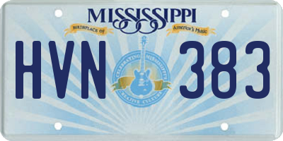 MS license plate HVN383