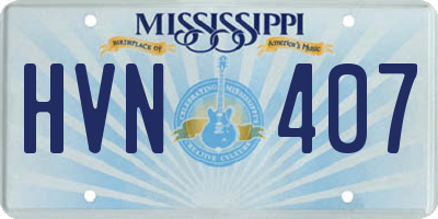 MS license plate HVN407