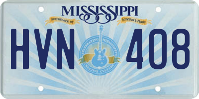 MS license plate HVN408