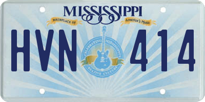 MS license plate HVN414
