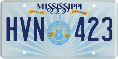 MS license plate HVN423