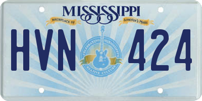 MS license plate HVN424