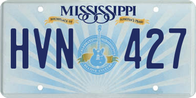 MS license plate HVN427