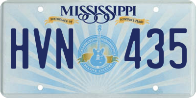 MS license plate HVN435