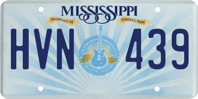 MS license plate HVN439