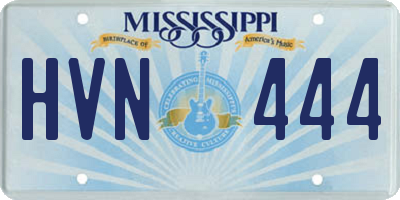 MS license plate HVN444