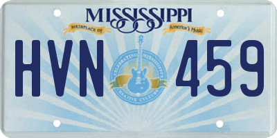 MS license plate HVN459