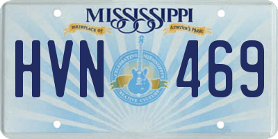 MS license plate HVN469