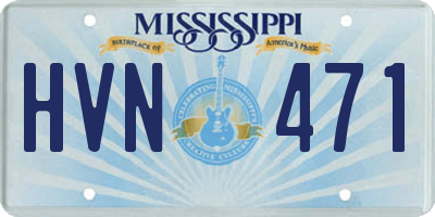 MS license plate HVN471