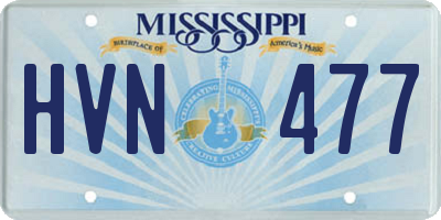 MS license plate HVN477