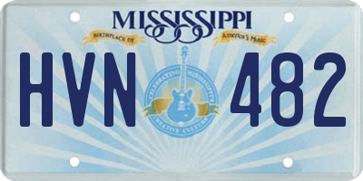 MS license plate HVN482