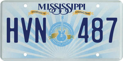 MS license plate HVN487