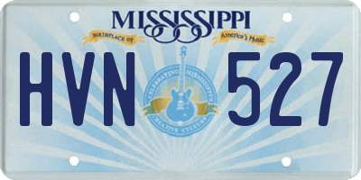 MS license plate HVN527