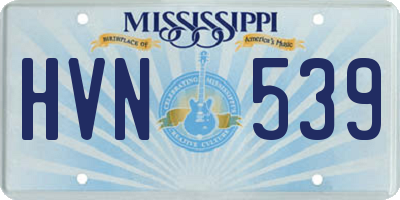 MS license plate HVN539