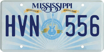 MS license plate HVN556