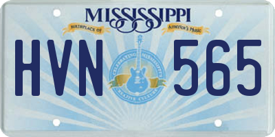 MS license plate HVN565