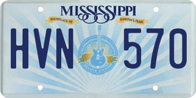 MS license plate HVN570