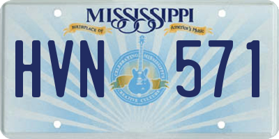 MS license plate HVN571