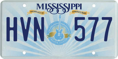 MS license plate HVN577