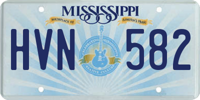 MS license plate HVN582
