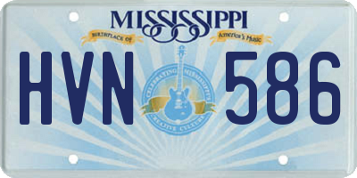 MS license plate HVN586